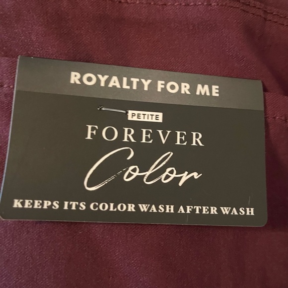 Royalty For Me Womens Women Skinny Pants Size XL Petite New With Tags Color plum - Picture 8 of 9